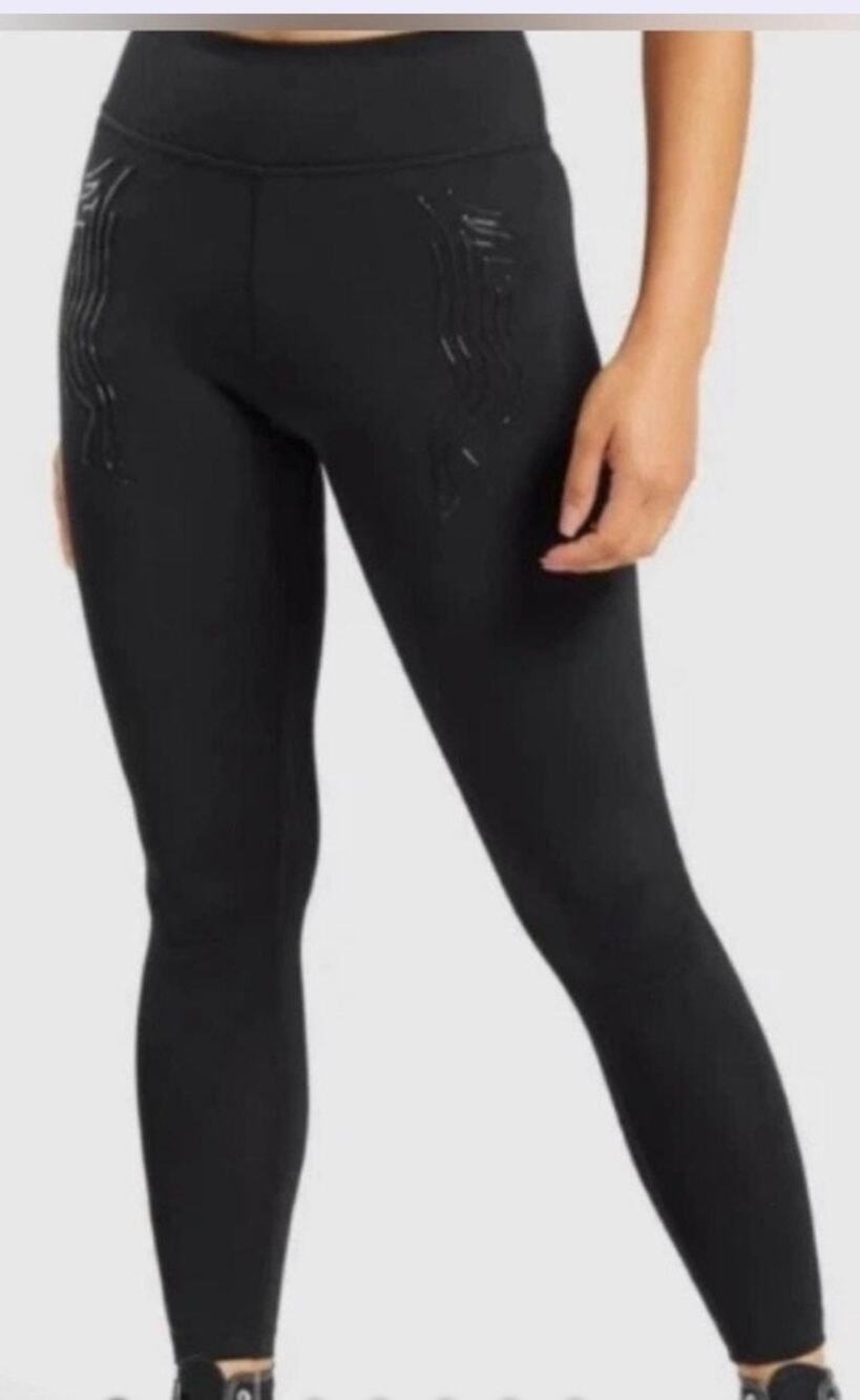 Gymshark Womens Exo Ultra Leggings Black High Waist Compression Size Small